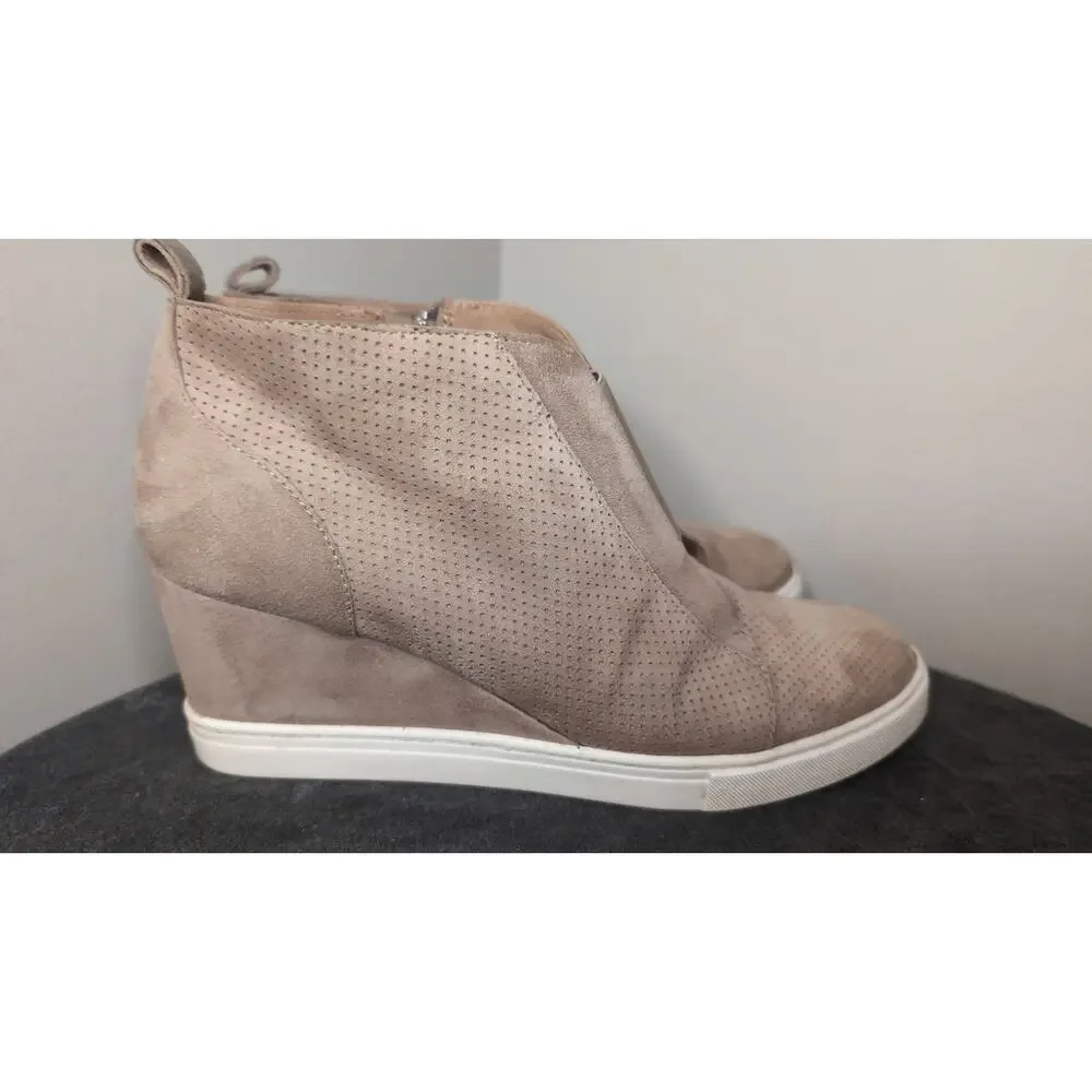 Linea Paolo Felicia Suede Wedge Sneaker Booties | Size 9